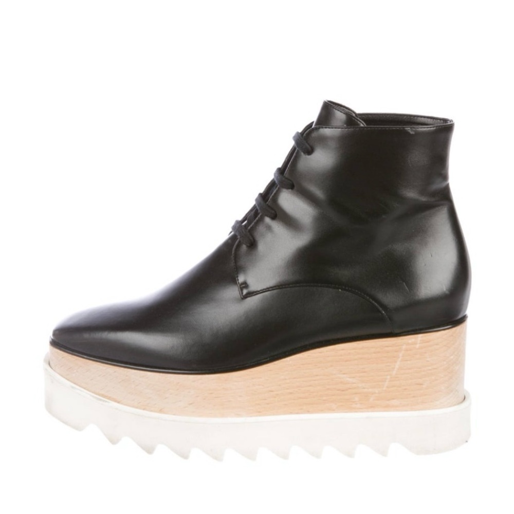 Stella McCartney Black and Tan Platform Shoes
